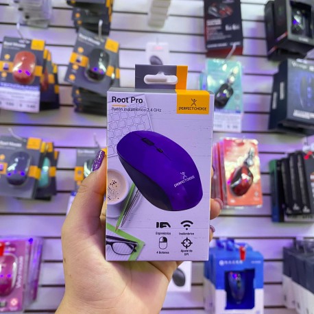 MOUSE INALAMBRICO MORADO ROOT PRO PC-045113