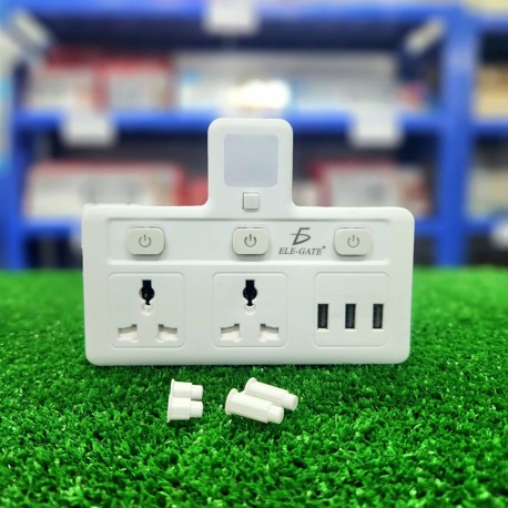 Multicontacto de Habitación Luz Nocturna Interruptor con puertos USB