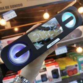 RELOJ DESPERTADOR C/ALARMA RADIO BOCINA CON LUZ BLUETOOTH