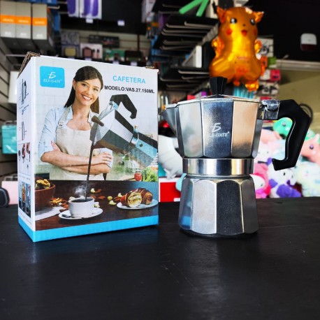 CAFETERA MANUAL PLATEADA ITALIANA 150ML