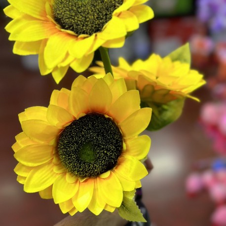 LAMPARA SOLAR GIRASOL JARDIN 73CM SDD1204