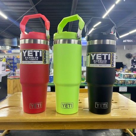 VASO TERMICO TIPO YETI 30OZ CON AGARRADERA Y POPOTE ANTIDERRAME