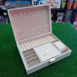 ALHAJERO JOYERO ESTUCHE ORGANIZADOR 1 NIVEL VERDE/BEIGE R1003