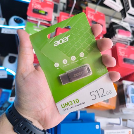MEMORIA ACER USB 3.2 UM310 512GB METALICA, 120 MB/s (BL.9BWWA.584)