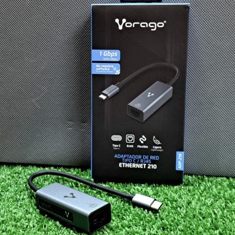 ADAPTADOR VORAGO ADP-210 USB-C A RJ45 1GB