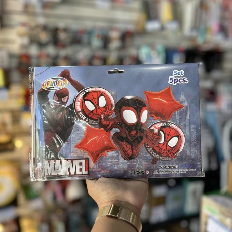 SET GLOBOS 5PZ SPIDERMAN (BQ443)