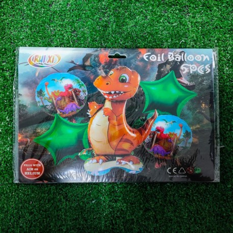 SET GLOBOS 5PZ DINOSAURIO (BQ432)